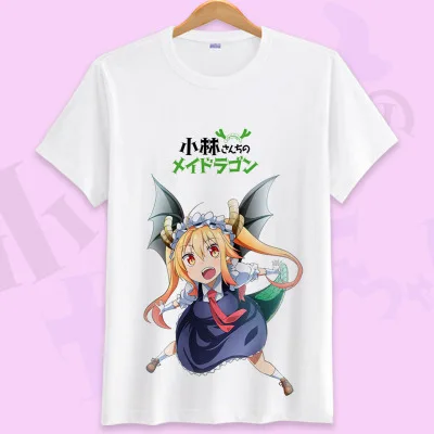 21 Аниме Kobayashi-san Chi No Maid футболка с изображением дракона Maid Kanna Kamui Toru футболки для косплея мужские и женские футболки с короткими рукавами - Цвет: 21