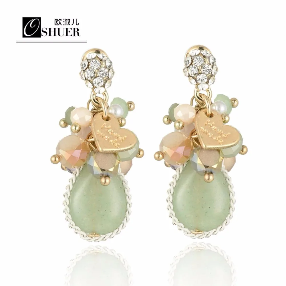 2017 Новый 2 цветов Золотой цвет кристалл Серьги для Женщин Мода Романтический