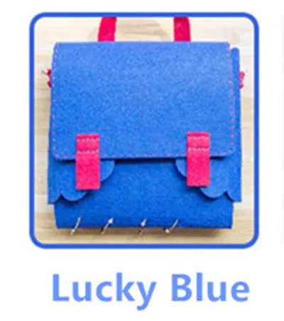 Blue My Bag Book Новинка, сделай сам, тихая книга для детей, раннее образование, сумка для книг, 2 в 1, войлочная книга с картинками, мама, наборы для шитья, детские игрушки, моя первая книга - Цвет: Blue My Bag Book