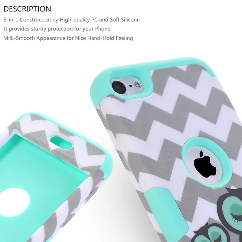 For iPod Touch 6 Owls Case Covers Anti-Knock Hybrid Hard&ampSilicone Phone Cases Fundas w/Screen Protector Film+Stylus Pen Gifts |