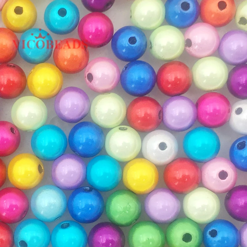Акриловые/пластиковые круглые Волшебные бусины Mixcolour 4 6 8 10 12 мм|Бусины| |