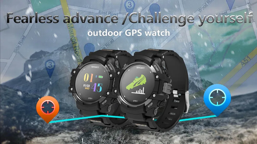Открытый GPS Смарт-часы Bluetooth умные часы Мульти Спорт в режиме реального времени