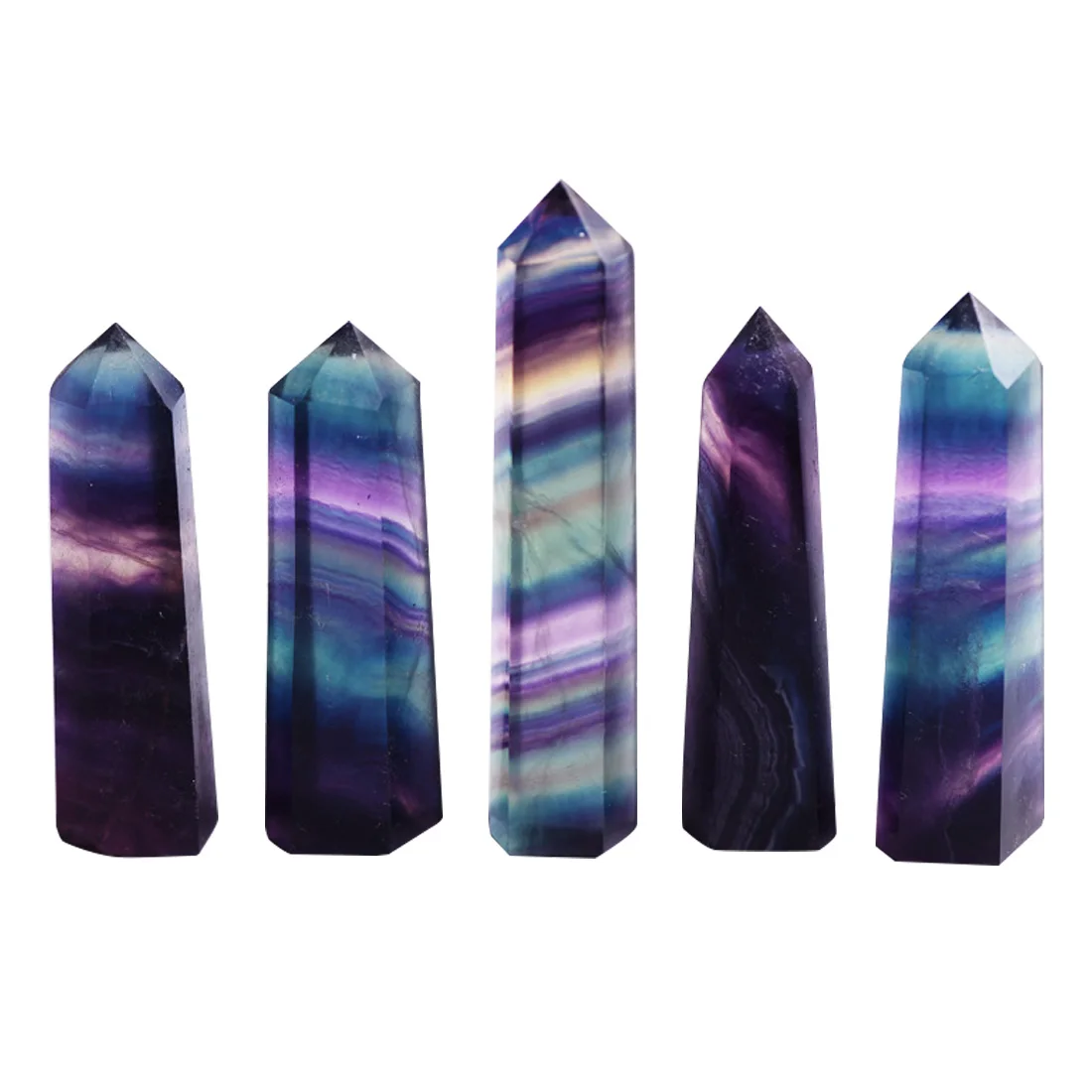 Фигурка для домашнего декора подарок натуральный Радужный лечебный флюорит