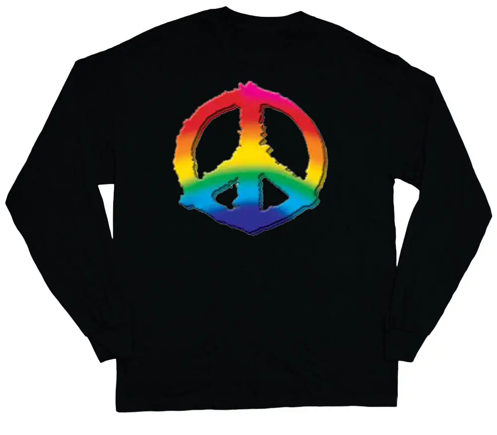 long sleeve t-shirt for men peace sign design men&amp#039s tee shirt | Мужская одежда