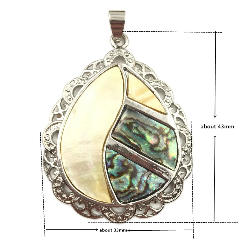 Модный кулон в виде раковины абалона для DIY ожерелья натуральный Абалон