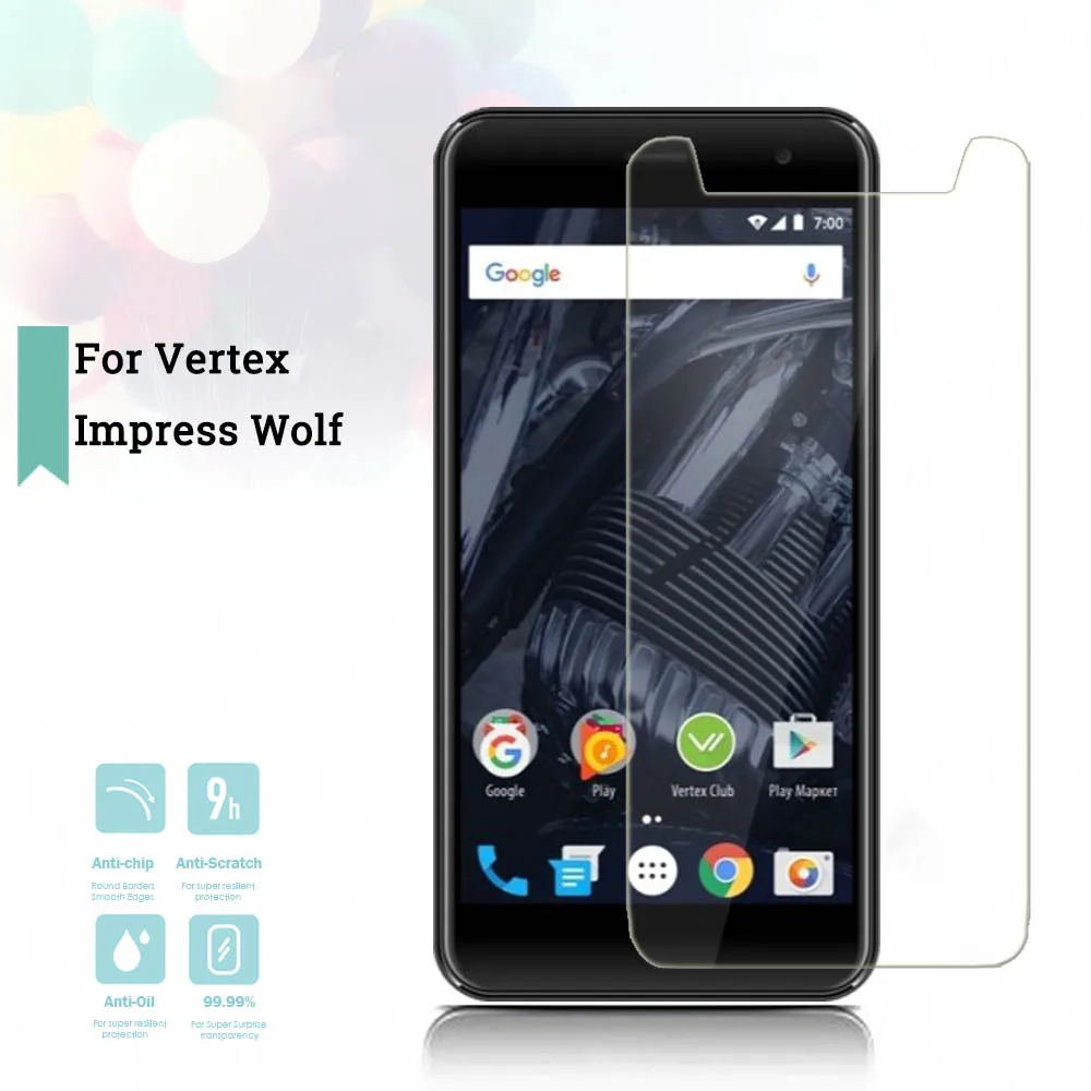 2.5D 0 26 мм ультратонкое закаленное стекло Vertex Impress Wolf усиленная защитная пленка