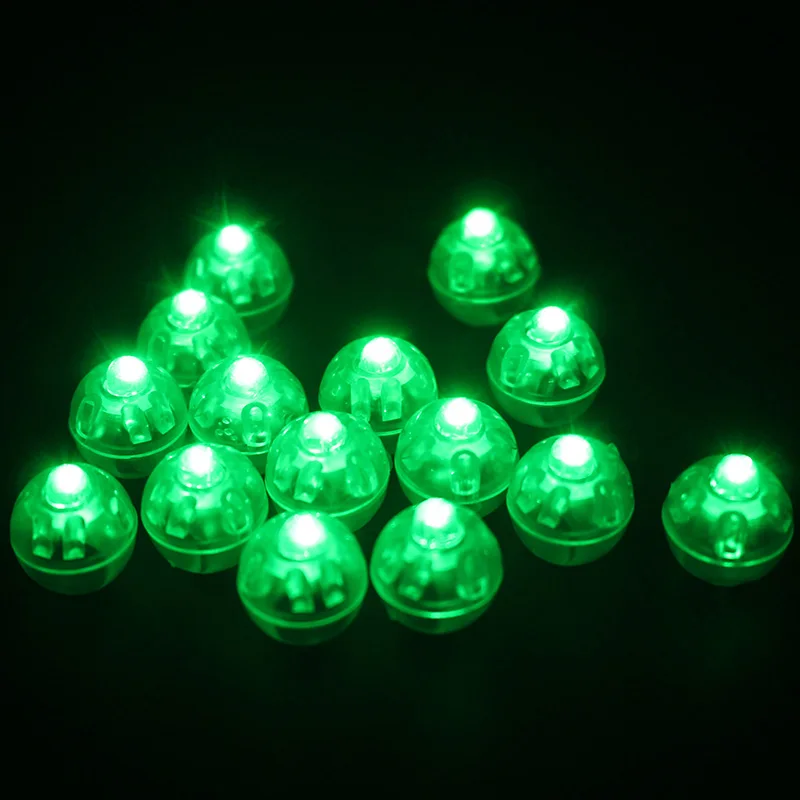 Green 100 шт теплый белый круглый шар Светодиодные воздушные шары мини-лампы для вечерние, рождественские, свадебные декоративные фонарики розовый, желтый - Цвет: Green