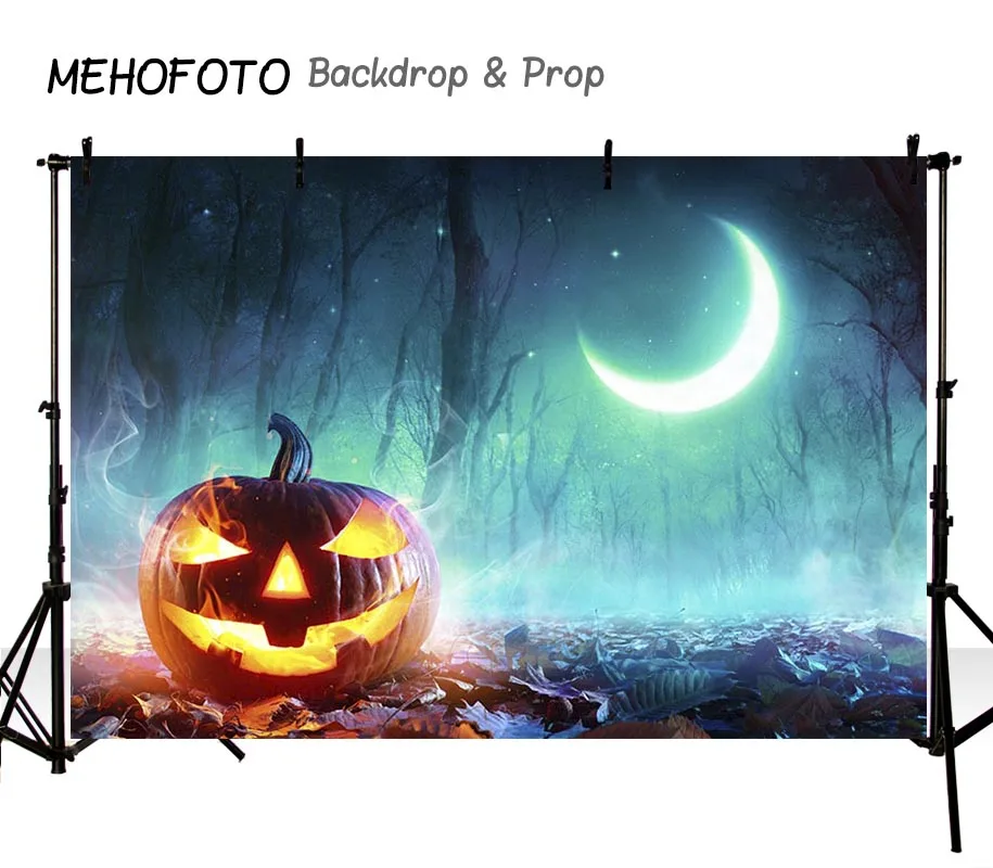 7X5ft тыквы фонарь Луны Хэллоуин тема детей фотографии фонов для фотостудии