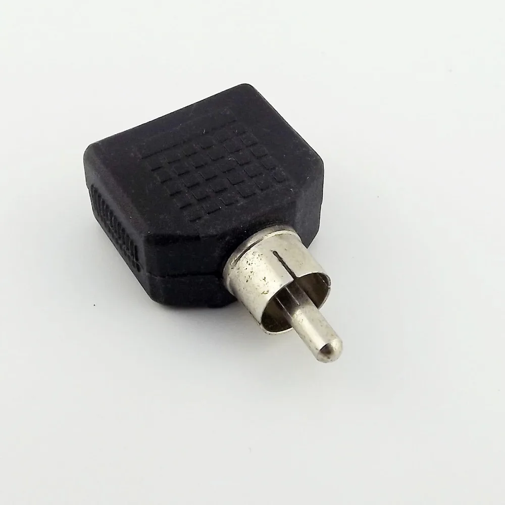 2 шт. Черный RCA штекер на двойной 3 5 мм Женский стерео Y сплиттер аудио адаптер