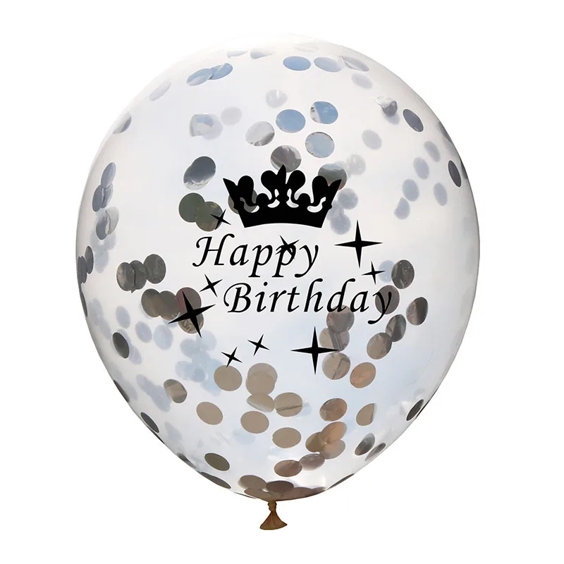 silver birthday 5 шт. воздушные шары с днем рождения, шары с цифрами 30 40 50 60 латексные воздушные шары для украшения свадьбы, юбилея, товары для дня рождения - Цвет: silver birthday