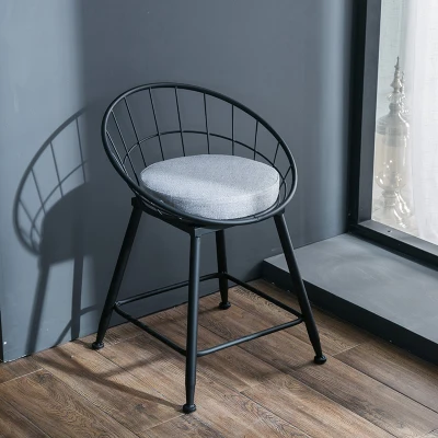 Black height 45cm Новое поступление 45 см/65 см/75 см Американский барный стул креативный журнальный стул золотой высокий золотой современный металлический стул для отдыха - Цвет: Black height 45cm