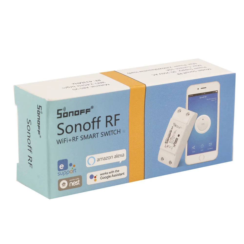 Sonoff RF WiFi умный переключатель для дома с радиочастотным приемником пульт дистанционного управления умные переключатели синхронизации 433 МГц RF AC 250 В 10A беспроводные управляющие устройства