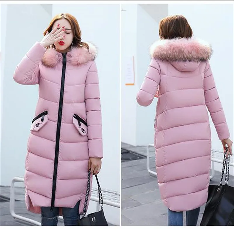 2017 зимняя женская куртка пальто модное с капюшоном воротники высокое качество на