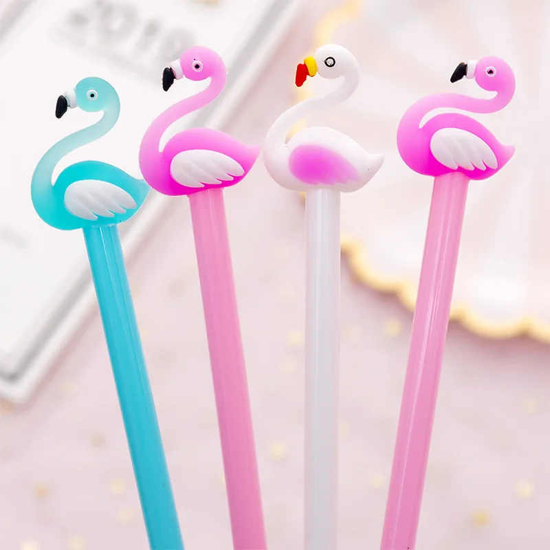 Kawaii милый Фламинго гелевая ручка мм 0 38 чернильная Канцелярия для студентов