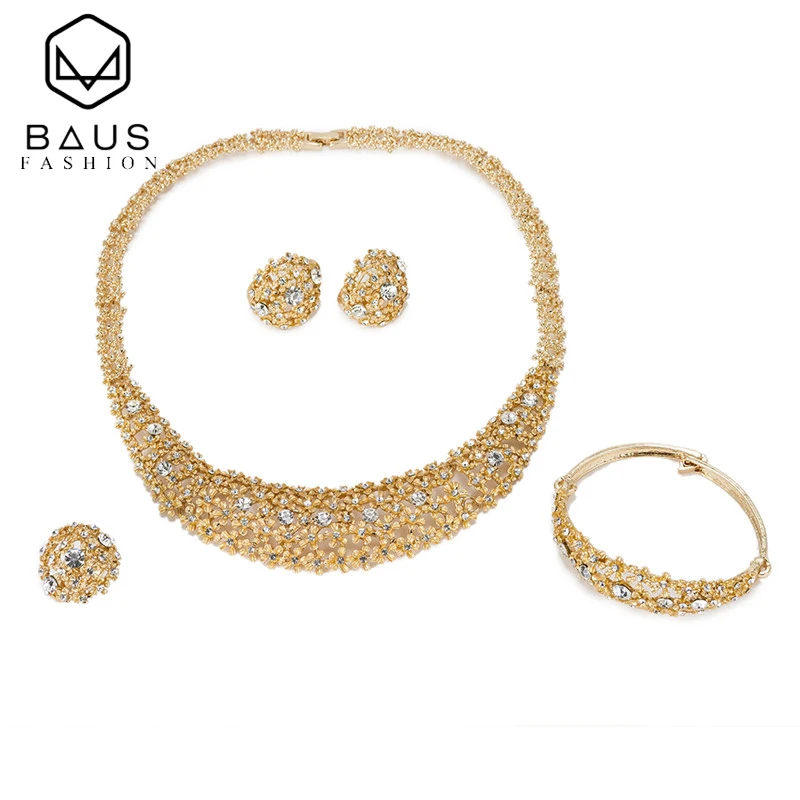 BAUS 2018 Нигерия серьги комплект ювелирных изделий Дубай ювелирные наборы Модное