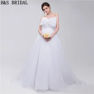 H&S BRIDAL Sweetheart Princess Wedding Dresses vestido de noiva Organza cheap Wedding Gowns Lace Up wedding dress 2020 