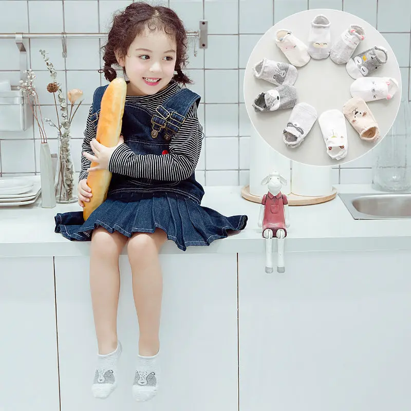 Новинка 5 пар/Лот носки башмачки для малышей и детей ясельного возраста милые