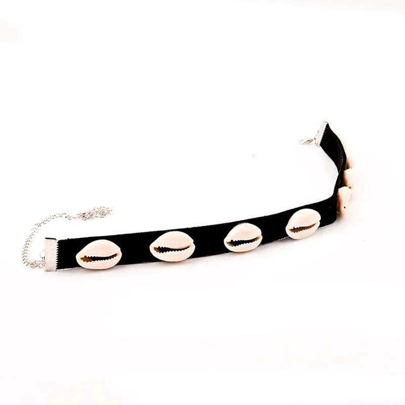 SMJEL Boho Seashell колье для женщин в виде раковины, колье, раковины, раковины, зеленый камень, бисер, Золотая цепочка, ожерелье, ювелирное изделие, бижутерия