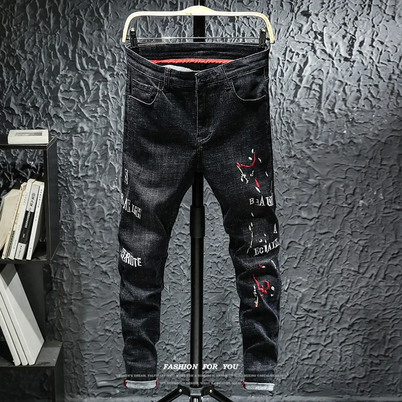 2021 Европейский Стиль новый кран цветочной вышивкой Для мужчин свободные