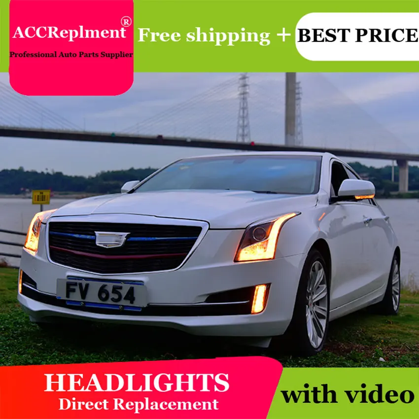Автостайлинг светодиодный ная фара для Cadillac ATS фары 2013-2018 Новинка H7 hid Q5