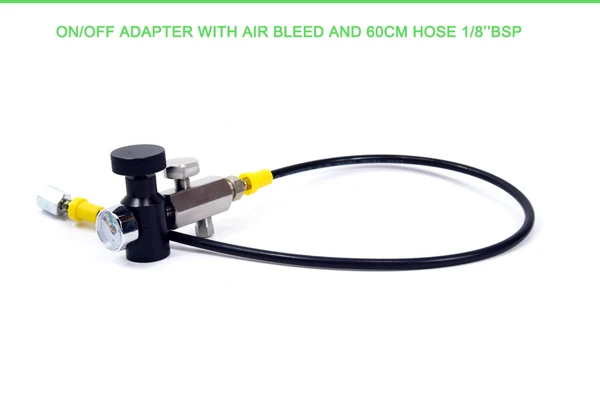 60CM HOSE NOGAUGE PCP Airforce адаптер вкл/выкл воздуха кровотечение 10 вариантов - Цвет: 60CM HOSE NOGAUGE