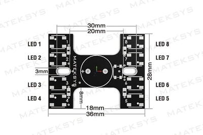 Оригинальный задний светодиодный фонарь Matek WS2812B с двумя режимами высокой