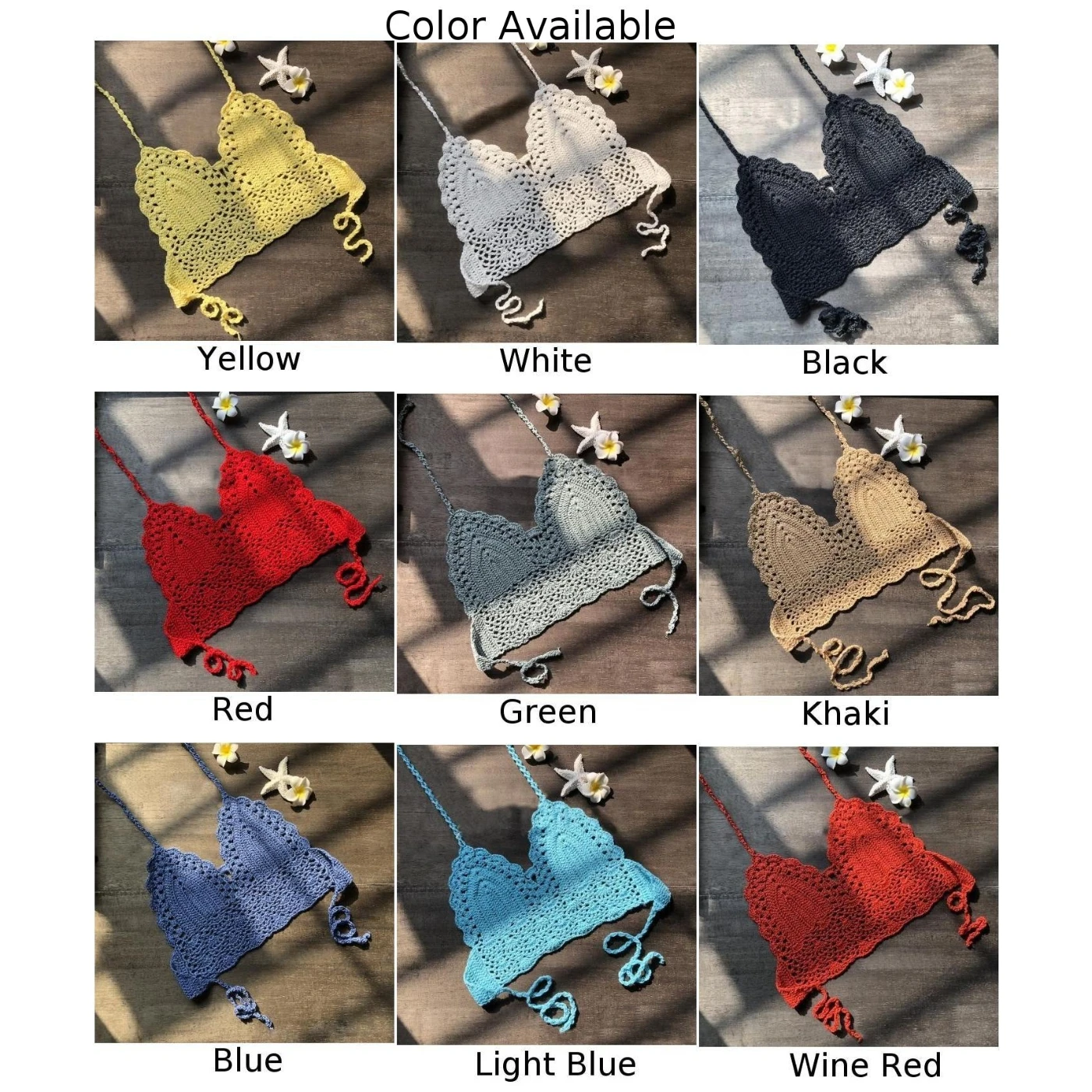 Knit Crop Top Cotton Blends Bra Women Casual Summer Swimsuit Beach Halter Crochet Cami Beachwear Bralette Sexy | Спорт и развлечения