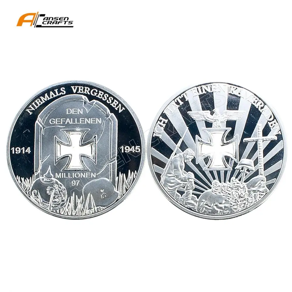 Немецкая военная монета нимбал времен 1 мировой войны|emblem|emblem military |