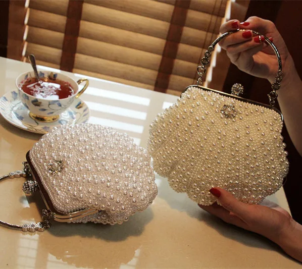 Вечерние элегантный кошелек груша в форме ракушки браслет женские клатчи