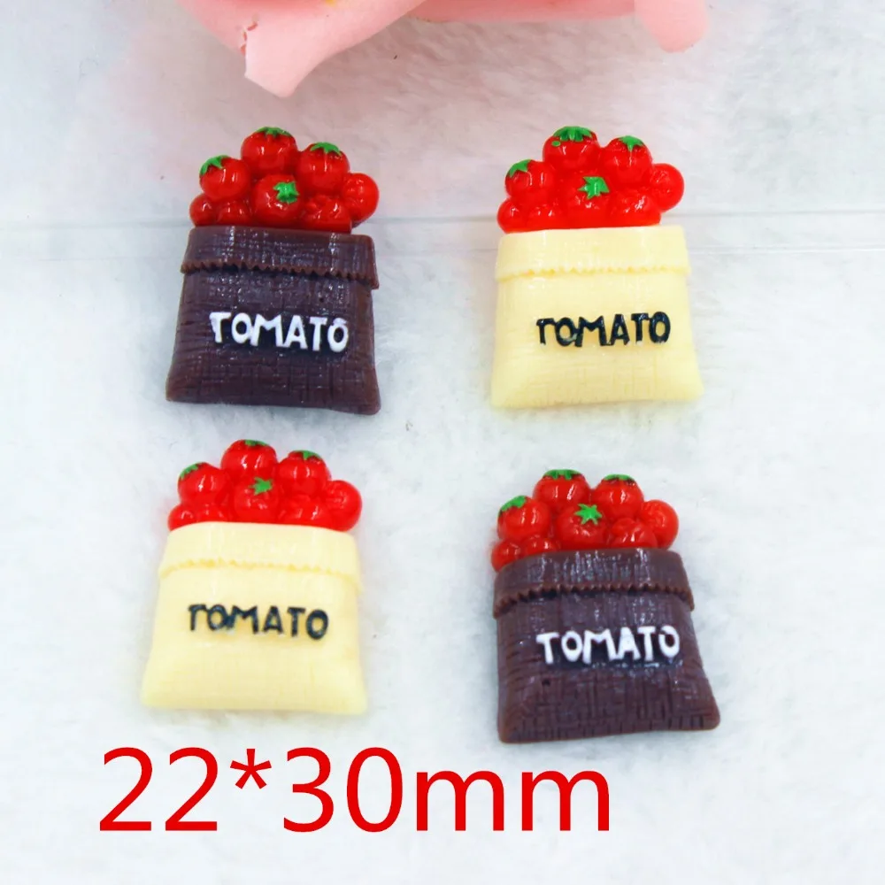 

10pcs/lot DIY resin cabochons accessories flat back resin tomato kawaii resin cartoon