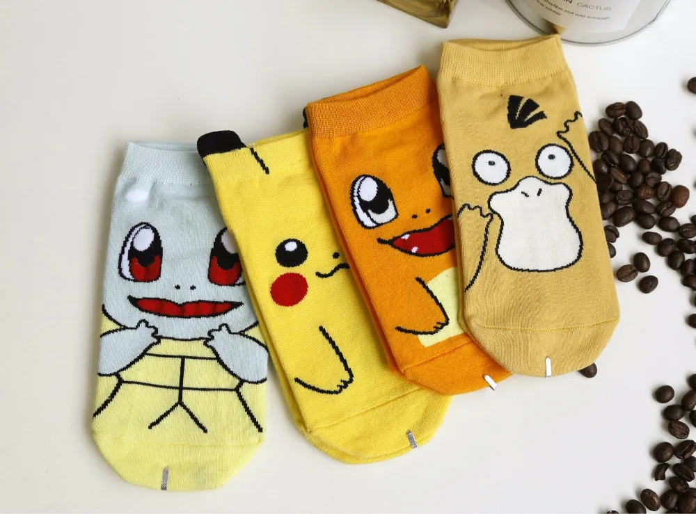 4 стиля носки по щиколотку Pokemon Go косплей карманные монстры Носки с рисунком