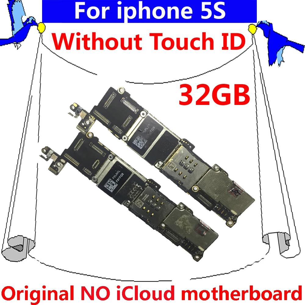 32 Гб оригинальная IOS для iphone 5S материнская плата без touch ID полная разблокированная
