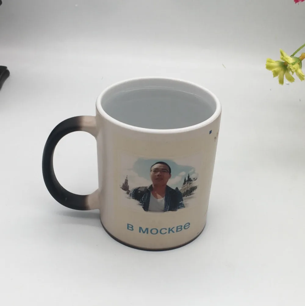 Волшебная кружка DIY фото изменение цвета Горячая вода показать изображение фото керамическая чашка для поделок, керамические кружки настроить изображение подарок сувенир креативный
