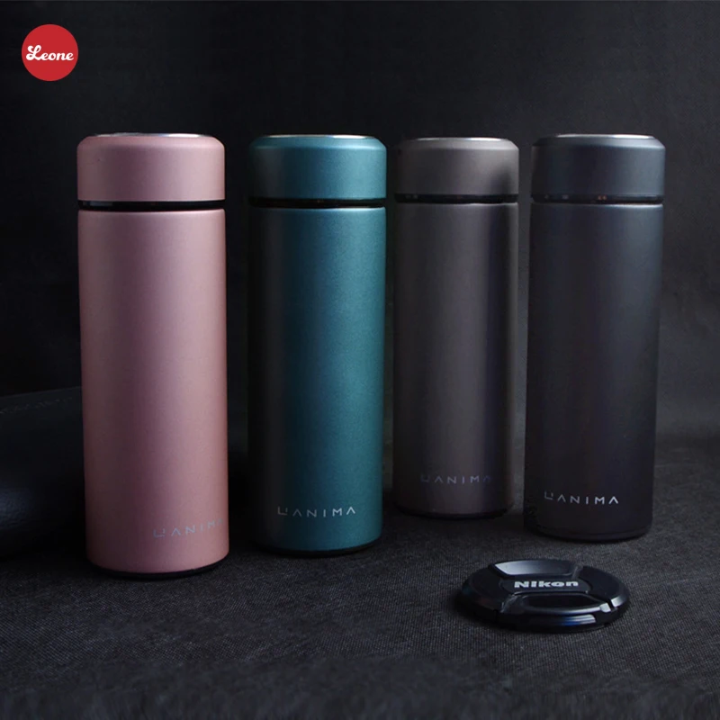 Hot 350/450ml man advanced Calmly Business Thermos Insulation Vacuum Cup Mirror cup lid Tea separated office Straight flasks | Дом и сад