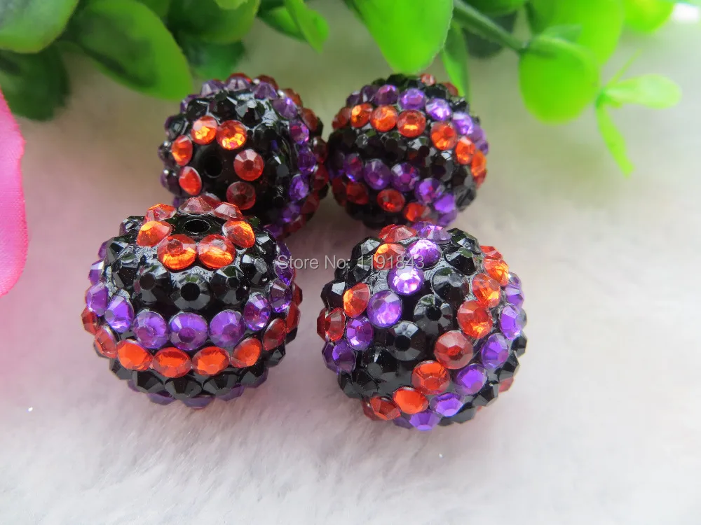 Kwoi vita 20 мм 100 шт Коренастый Смолы стразы мяч BeadsChunky Хэллоуин Стразы бусины