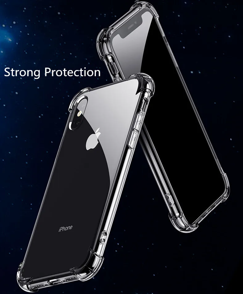 Super Soft Phone Case for iPhone 6 6s 7 8 Plus Transparent X XR XS MAX Strong Corner Protection Cover | Мобильные телефоны и
