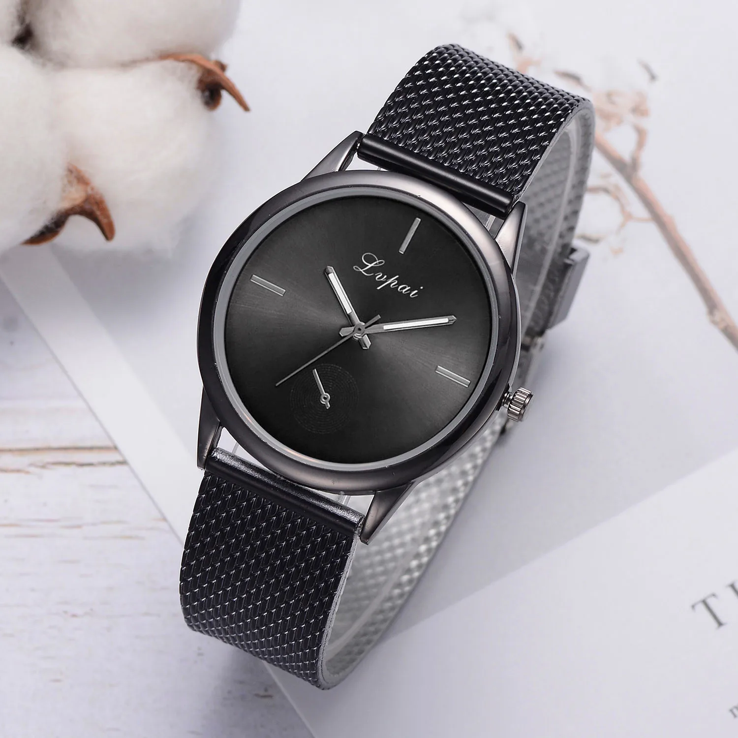 

SYNOKE Women's Casual Quartz Silicone strap Band Watch Analog Wrist Watch Fashion Unisex Minimalist Style Alloy Belt Mesh 6.5