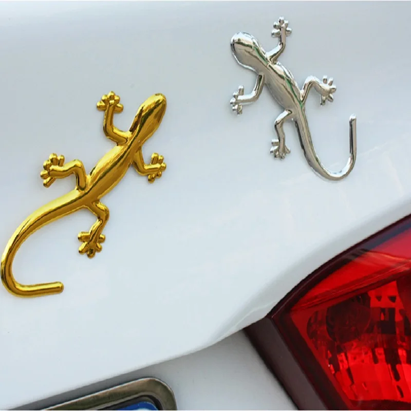 2 шт. автомобиля Стикеры 3D Металл Gecko мотоциклетные Водонепроницаемый цвета: