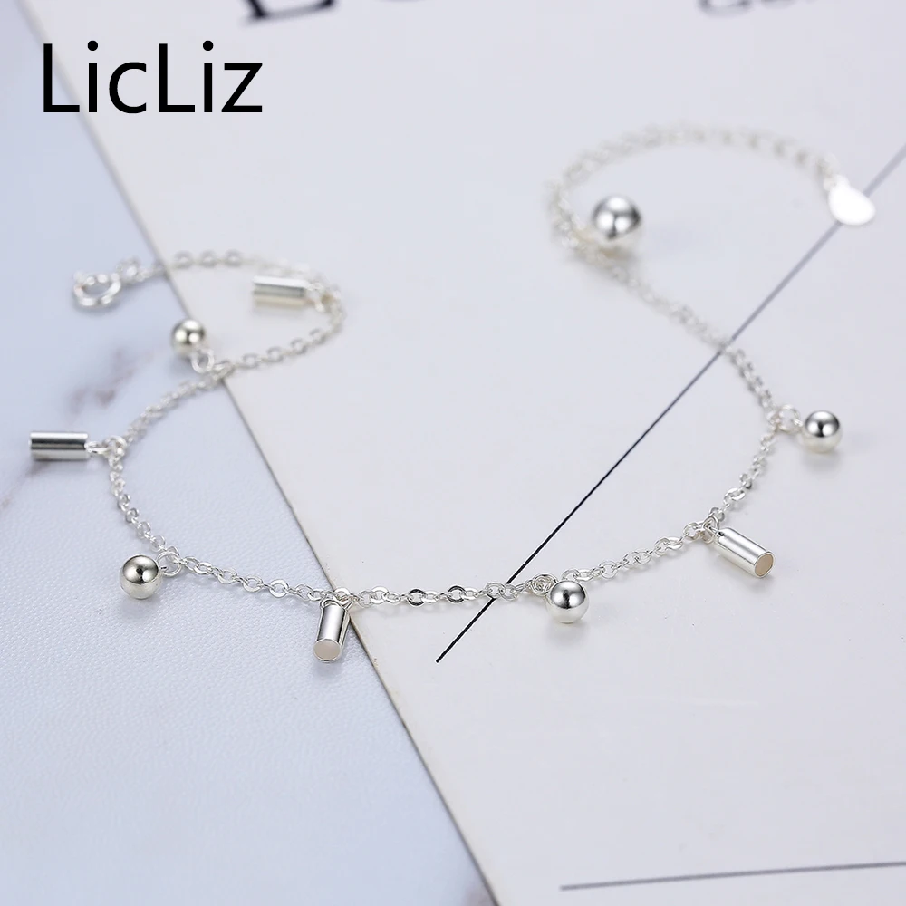 Женский браслет на ногу из серебра 925 пробы с Шармами|bracelets anklets|bracelet womenbracelet charms |