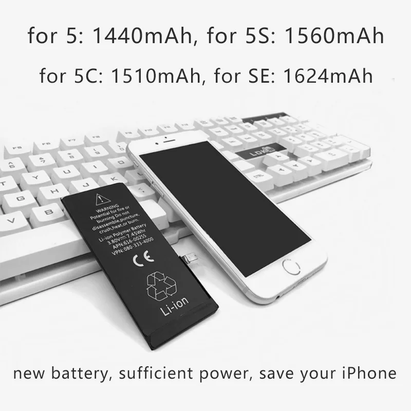 Аккумулятор на мобильный телефон для iPhone SE сменная батарея 5 5C оригинальная