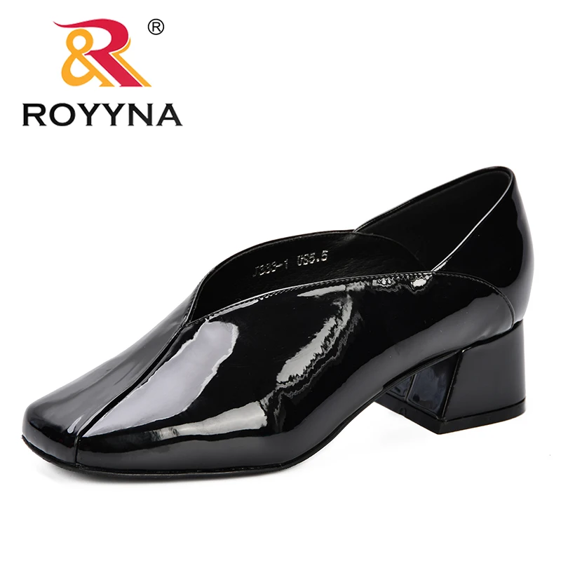 ROYYNA/Новинка года; дизайнерские женские туфли-лодочки на высоком каблуке с квадратным носком; женские вечерние и свадебные модельные туфли; модные стильные слипоны; Feminimo