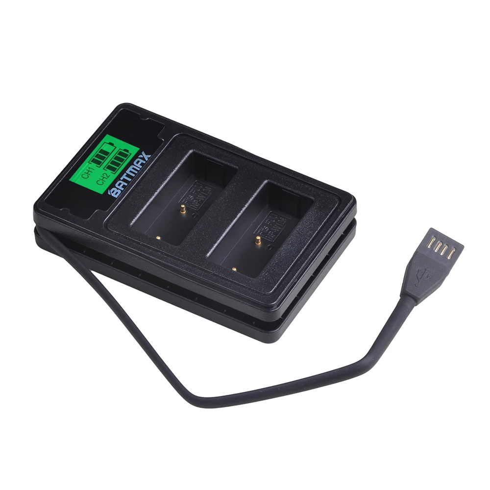 Batmax 3 шт. NP W126 Батарея + ЖК дисплей двойной Зарядное устройство & Тип C Порты и