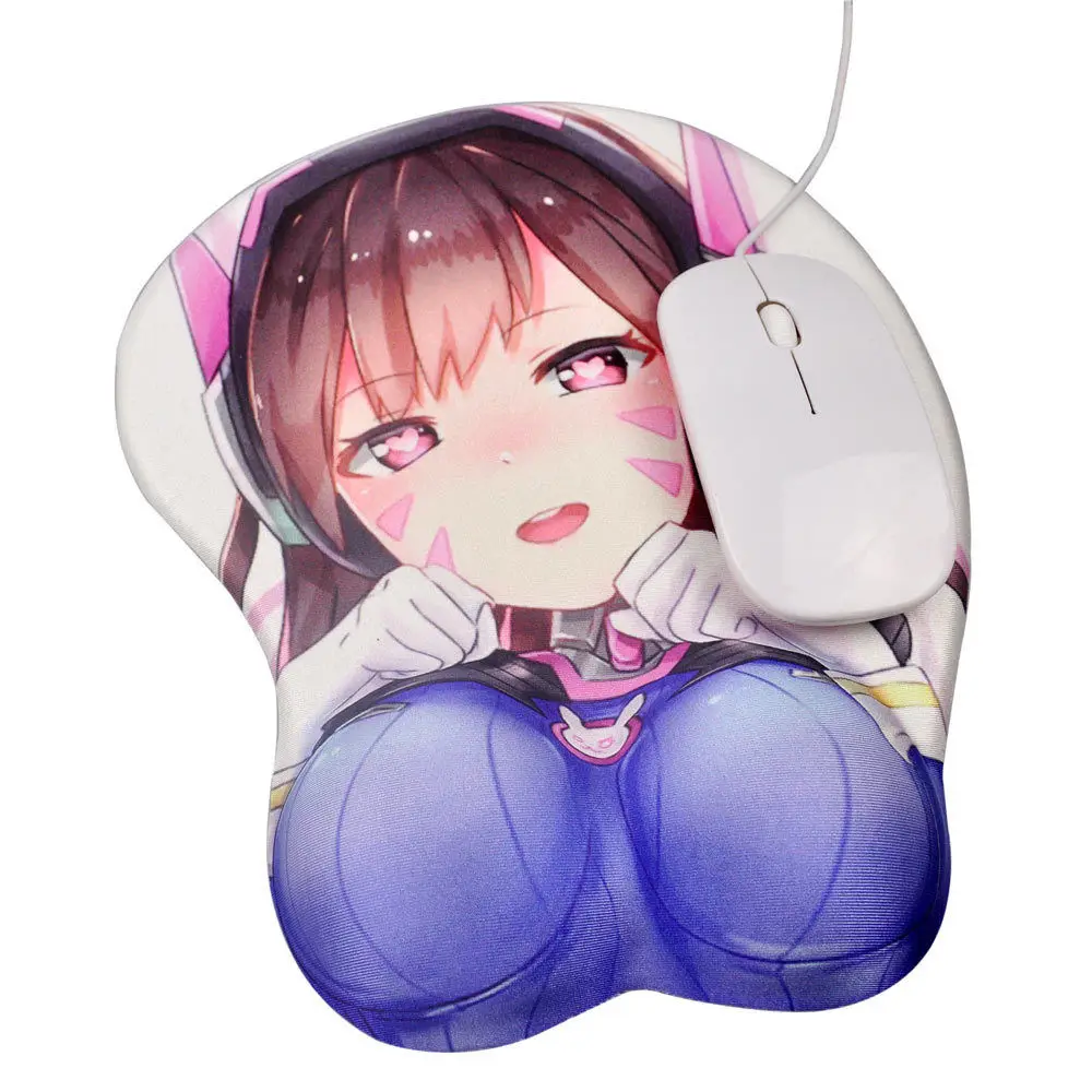 Аниме Коврик для мыши Overwatch D. VA 3D коврик для мыши силиконовый гель эргономичный коврик для мыши с поддержкой запястья dva коврик для мыши