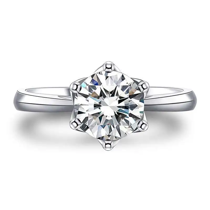 Fabricante al por mayor anillo de oro seis garra Austria circón cristal regalo Navidad para mujeres anillos d | Украшения и