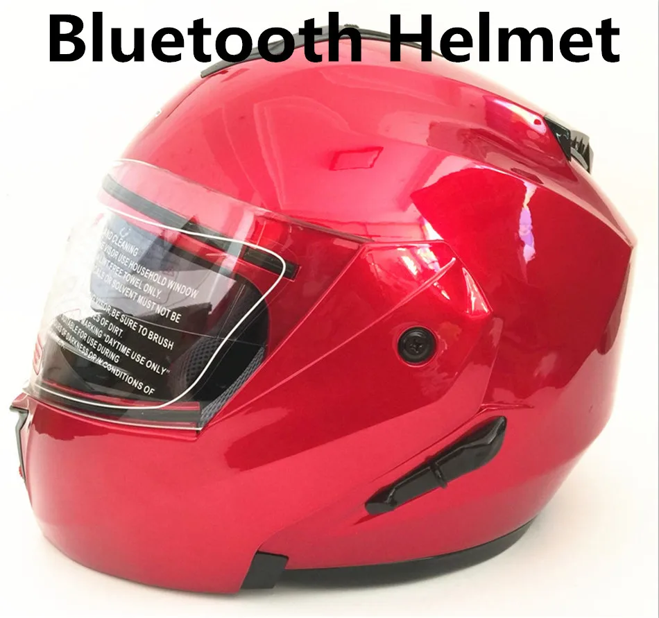 Встроенный Bluetooth модный двойной объектив флип-ап мотоциклетный шлем для мотокросса полный шлем для лица гоночный шлем s m l xl XXL
