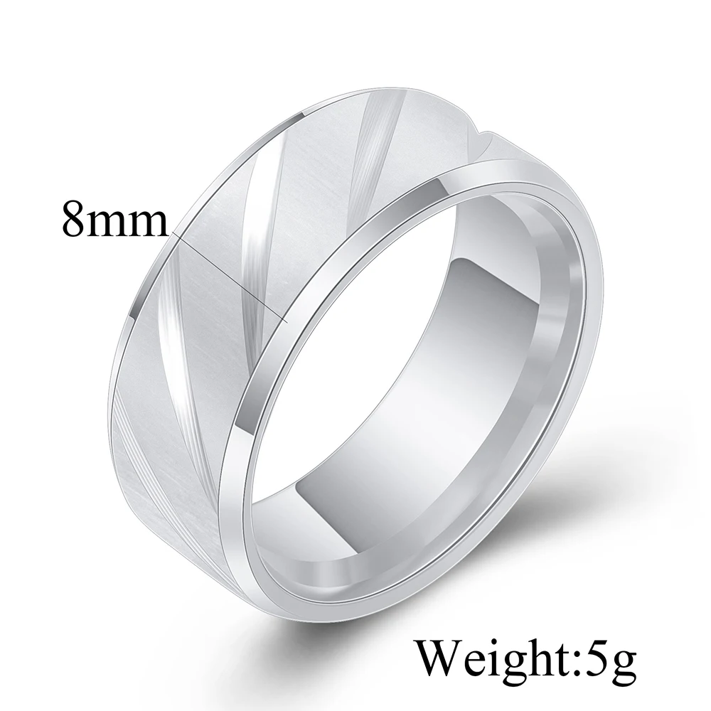 

ADOMANER Stainless Steel Funky Rings For Men And Women Black/ Gold Color Paired Lp Sweetheart Wedding Band Jewelry Dropshipping