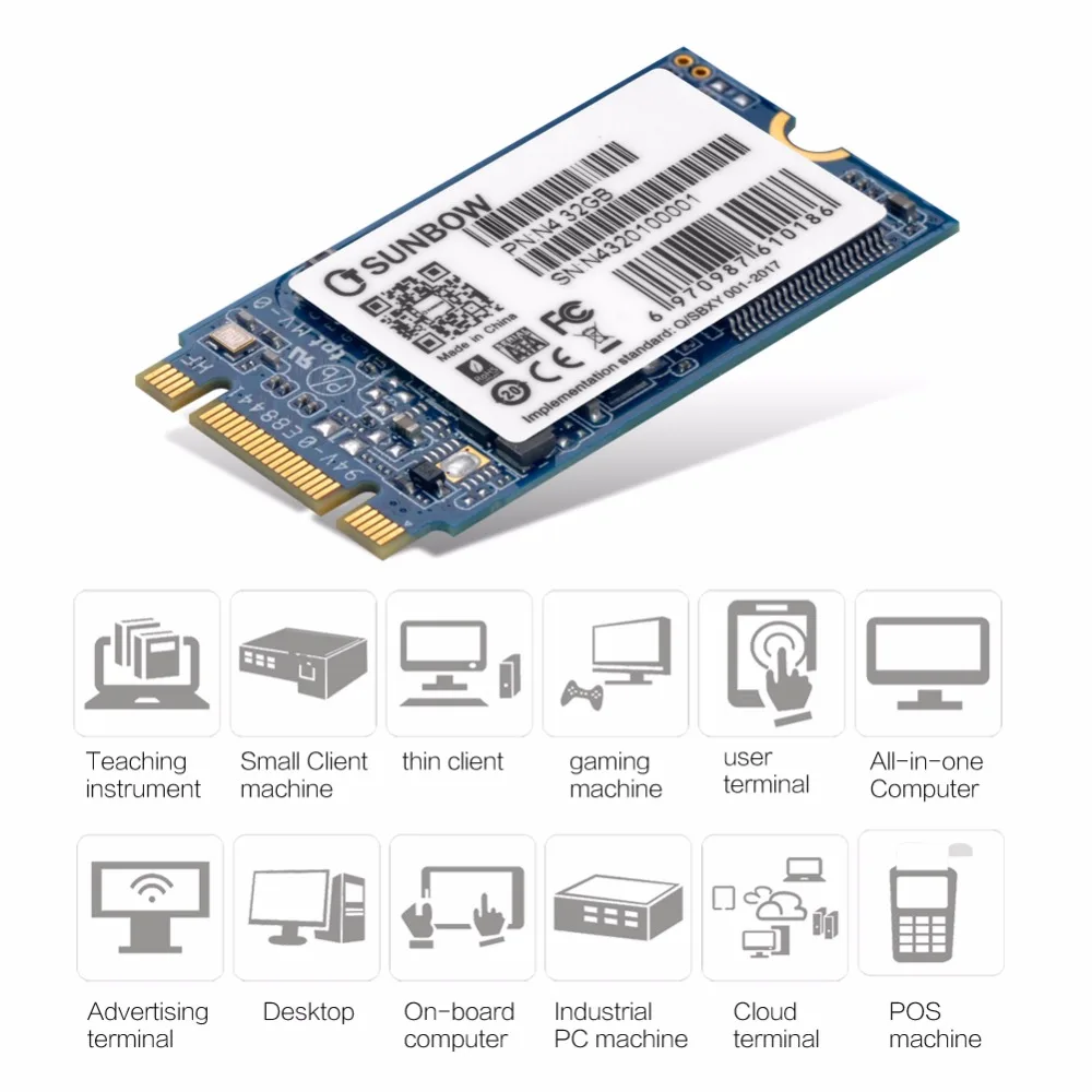 TC-SUNBOW N4-32GB N4-64GB M.2 22*42 NGFF Высочайшая производительность 305/142 МБ/с. для 32 Гб 64 Гб SSD