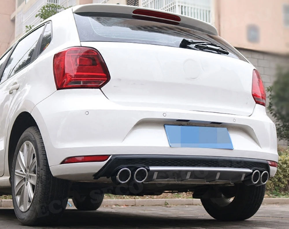 Высококачественный PP рассеиватель задней губы спойлер для Volkswagen VW Polo Стандартный- задний брызговик пластина молоток для правки крыльев