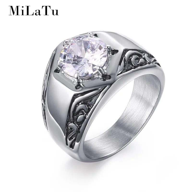 Модные обручальные кольца для мужчин из нержавеющей стали с полированным