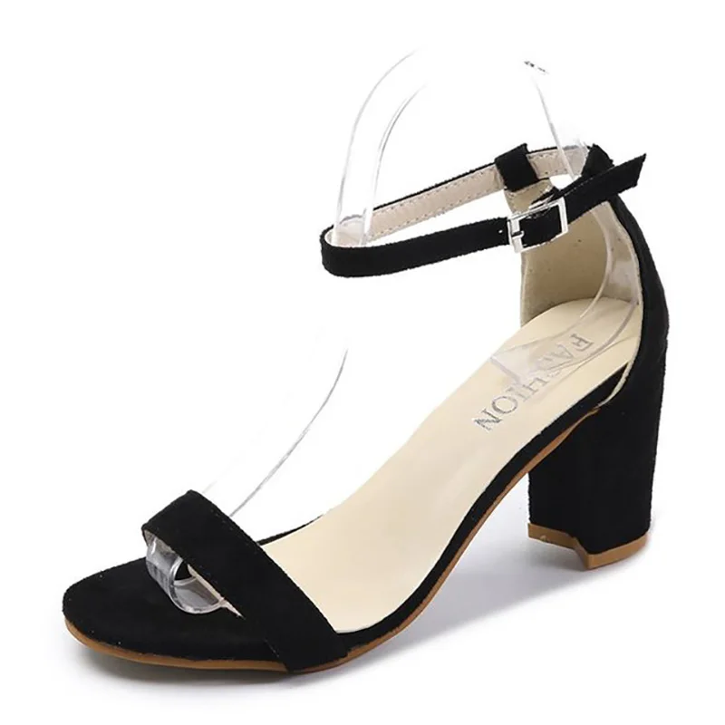 Women Pumps High Heels Summer Shoes Square Heel Sandals Ladies Woman Sandalie Block Comfort Female | Обувь